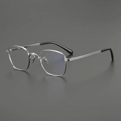 Kimura Titanium Handmade Glasses Frame Rectangle Frames Southood Silver 