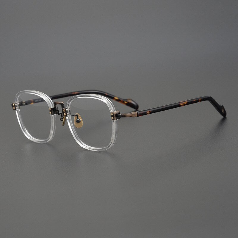 Kin Vintage Acetate Round Glasses Frame Round Frames Southood Clear-Square 