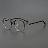 Kin Vintage Acetate Round Glasses Frame Round Frames Southood Gray-Square 