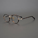 Kin Vintage Acetate Round Glasses Frame Round Frames Southood Leopard-Round 