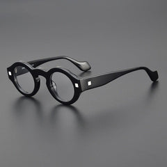 Kip Vintage Acetate Glasses Frame Round Frames Southood Black 