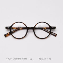 Kirk Acetate Retro Round Glasses Frame Round Frames Southood C2 leopard 