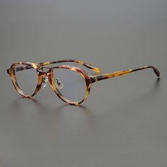Knight Vintage Acetate Glasses Frame Aviator Frames Southood Yellow Tortoise 