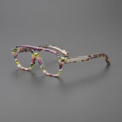 Koa Vintage Acetate Glasses Frame Aviator Frames Southood Purple Leopard 