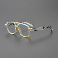 Koa Vintage Acetate Glasses Frame Aviator Frames Southood Yellow Green 