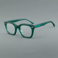 Kofe Vintage Acetate Glasses Frame Rectangle Frames Southood Green 