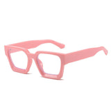 Krich Retro Glasses Frame Rectangle Frames Southood Pink 