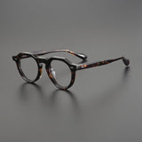 Kris Retro Acetate Glasses Frame Round Frames Southood Leopard 