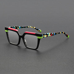 Kropp Vintage Acetate Glasses Frame Rectangle Frames Southood Black 