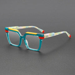 Kropp Vintage Acetate Glasses Frame Rectangle Frames Southood Clear Green 