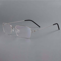 Kye Square Glasses Frame Rectangle Frames Southood Silver 