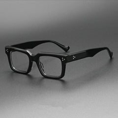 Kyle Vintage Acetate Glasses Frame Rectangle Frames Southood Bright Black 