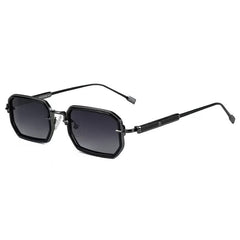 Kylian Rectangle Retro Alloy Sunglasses Sunglasses Southood Gun Gray(Gradient Gray) 