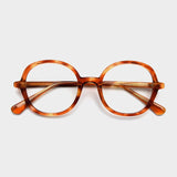 Lamar Large Size Round TR90 Vintage Eyeglass Frame Round Frames Southood Leopard 