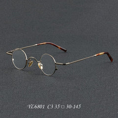 Lance Retro Titanium Glasses Frame oval frame Southood Bronze 