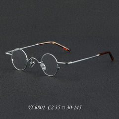 Lance Retro Titanium Glasses Frame oval frame Southood Silver 