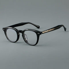 Lane Vintage Acetate Eyeglasses Frame Round Frames Southood Black 