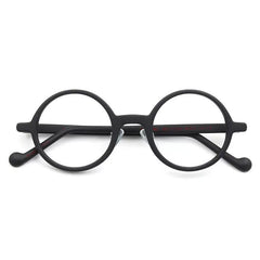 Lang Vintage Round Acetate Frame Round Frames Southood Matte Black 