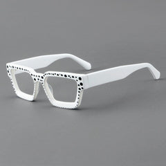 Lanston Vintage Square Acetate Glasses Frame Rectangle Frames Southood Black Dot 