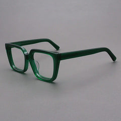Lanzo Retro Acetate Glasses Frame Rectangle Frames Southood Green 