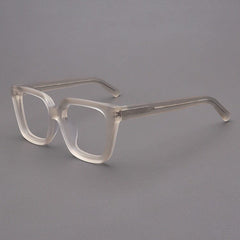 Lanzo Retro Acetate Glasses Frame Rectangle Frames Southood Matte Yellow 