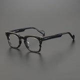Lanzo Retro Acetate Glasses Frame Rectangle Frames Southood Stripe Grey 