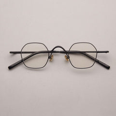 Larz Retro Alloy Glasses Frame Rectangle Frames Southood Black 