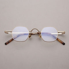 Larz Retro Alloy Glasses Frame Rectangle Frames Southood Gold 