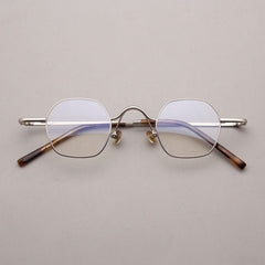 Larz Retro Alloy Glasses Frame Rectangle Frames Southood Silver 