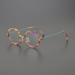Laurie Vintage Acetate Glasses Frame Geometric Frames Southood Green 