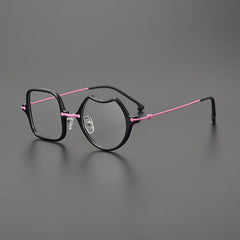 Laurie Vintage Acetate Glasses Frame Geometric Frames Southood Pink 