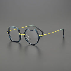 Laurie Vintage Acetate Glasses Frame Geometric Frames Southood Yellow 