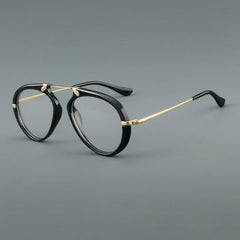 Laver Retro Aviator Acetate Glasses Frame Aviator Frames Southood Black 