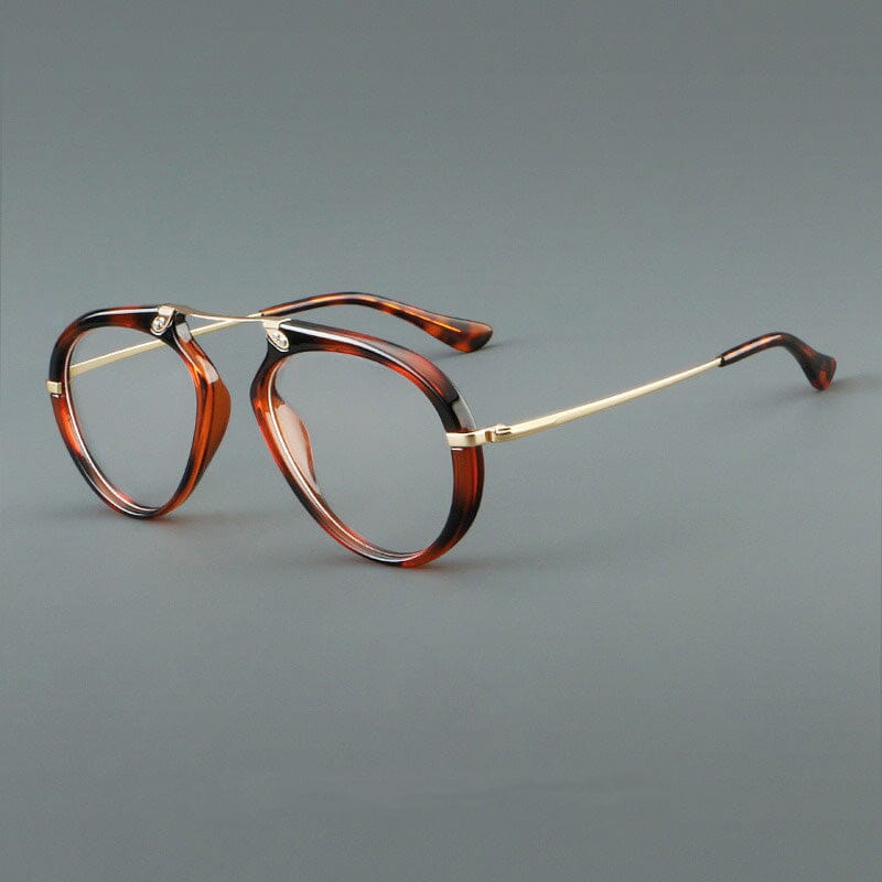 Laver Retro Aviator Acetate Glasses Frame Aviator Frames Southood Leopard 