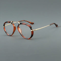 Laver Retro Aviator Acetate Glasses Frame Aviator Frames Southood Leopard 