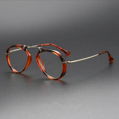 Laver Retro Aviator Acetate Glasses Frame Aviator Frames Southood Leopard 