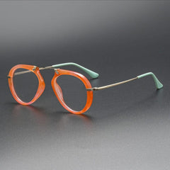 Laver Retro Aviator Acetate Glasses Frame Aviator Frames Southood Yellow Stripe 