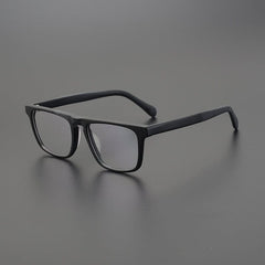 Lay Vintage Square Acetate Glasses Frame Rectangle Frames Southood Matte Black 