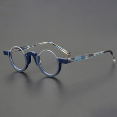 Legend Acetate Half Round Glasses Frame Round Frames Southood Blue 