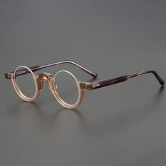 Legend Acetate Half Round Glasses Frame Round Frames Southood Brown 