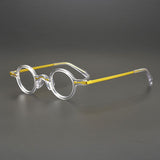 Leif Retro Round Acetate Glasses Frame Round Frames Southood Clear 
