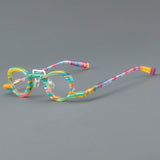 Lennon Personality Funny Small Acetate Glasses Frame Round Frames Southood Multicolor 