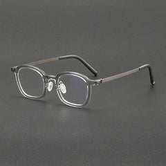 Leon Vintage TR90 Eyeglasses Frame Rectangle Frames Southood Clear Gray 