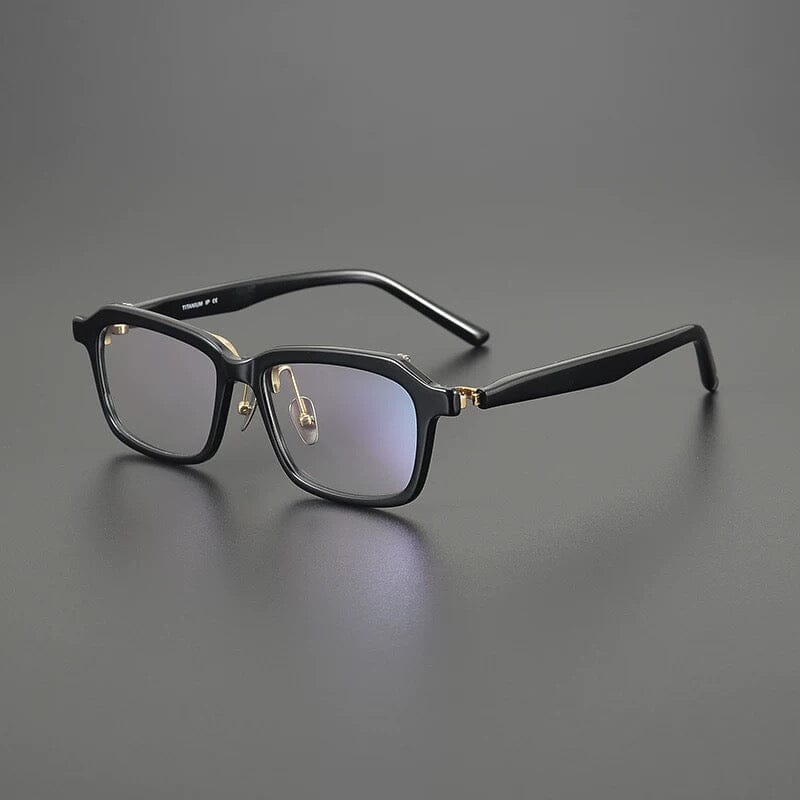 Lester Business Acetate Flippable Frame Rectangle Frames Southood Black Gold 