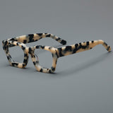 Lew Vintage Square Acetate Glasses Frame Rectangle Frames Southood Amber 