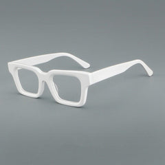 Lews Vintage Square Acetate Glasses Frame Rectangle Frames Southood White 