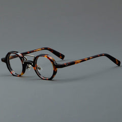 Liam Premium Series Retro Acetate Optical Glasses Frame Round Frames Southood Leopard 