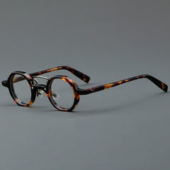 Liam Premium Series Retro Acetate Optical Glasses Frame Round Frames Southood Leopard 