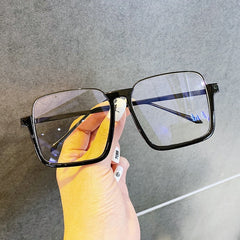 Linda Oversized Square Transparent Glasses Rectangle Frames Southood black clear 