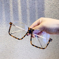 Linda Oversized Square Transparent Glasses Rectangle Frames Southood douhua clear 